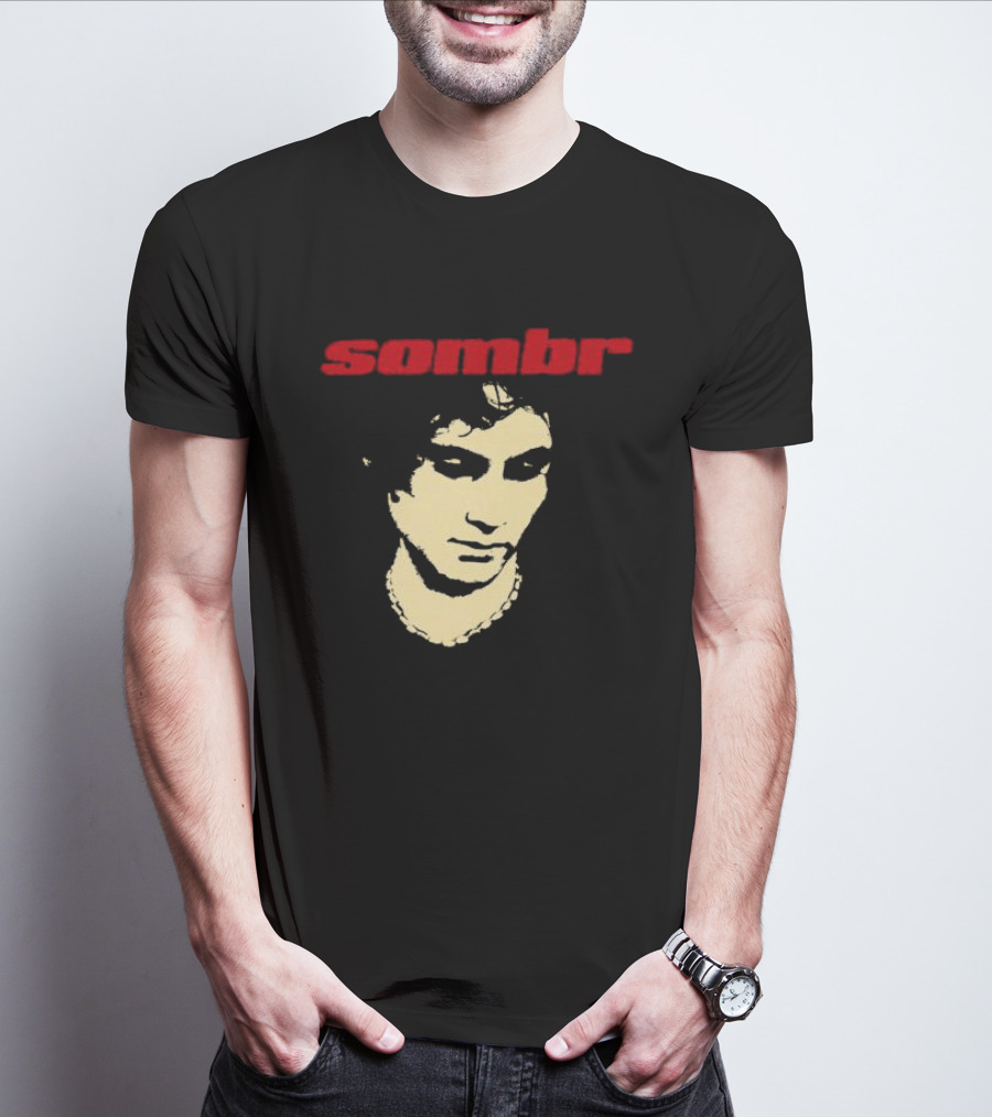 Sombr Looking Down Photo Black Tour Store T-Shirt