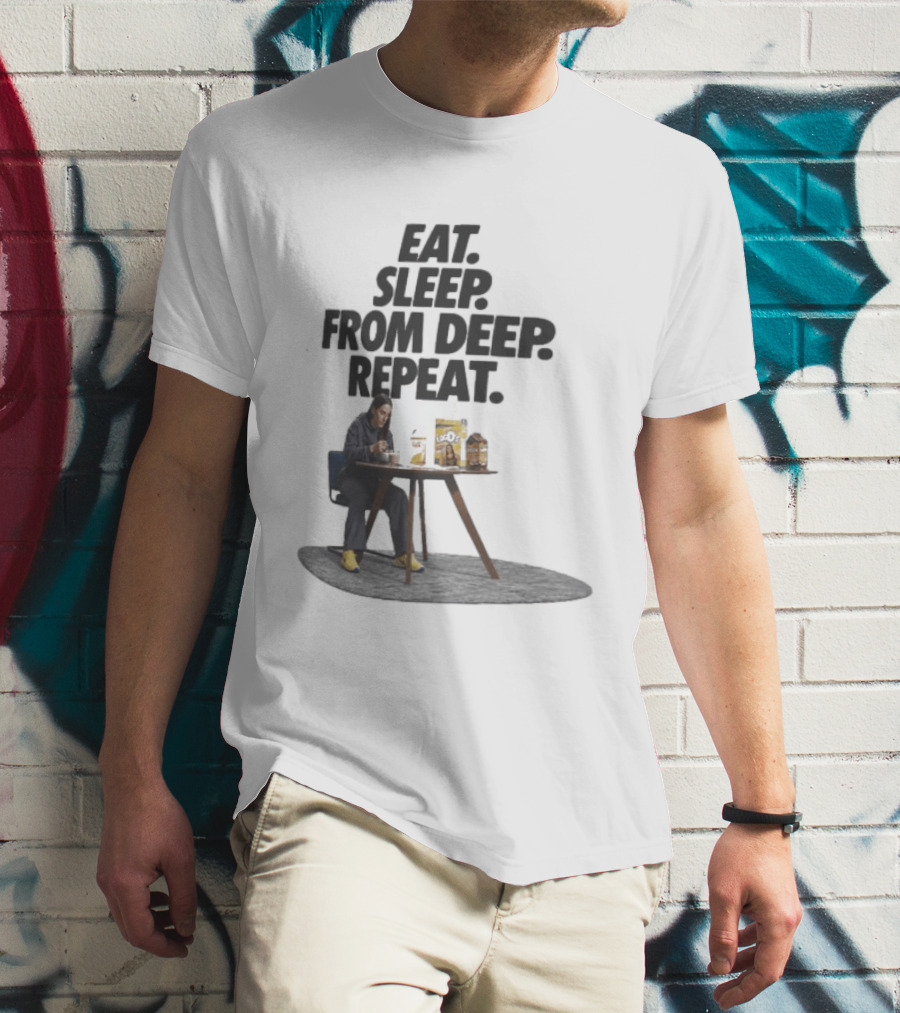 Caitlin Clark Eat Sleep From Deep Repeat Basketball Enthusiast Fun Cereal Moment T-Shirt