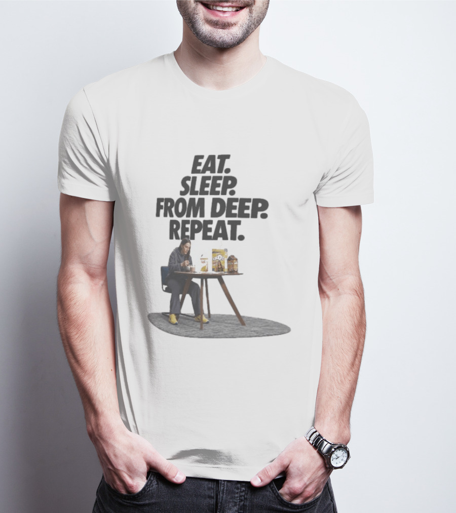 Caitlin Clark Eat Sleep From Deep Repeat Basketball Enthusiast Fun Cereal Moment T-Shirt