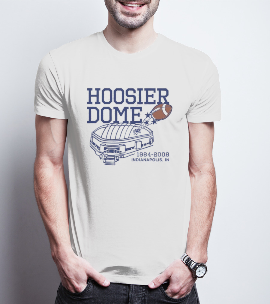 Hoosier Dome Indianapolis 1984 2008 Football Stadium Indiana T-Shirt
