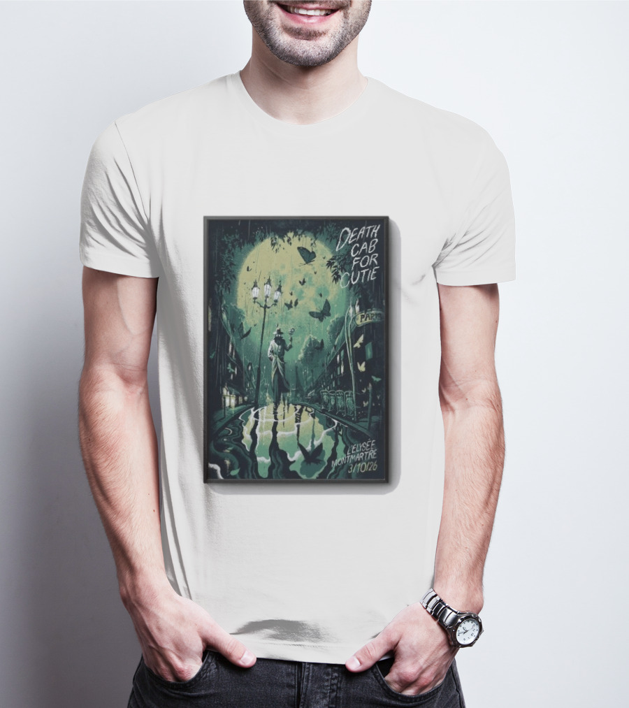Death Cab For Cutie Elysee Montmartre Concert Paris Oct 3 2026 T-Shirt