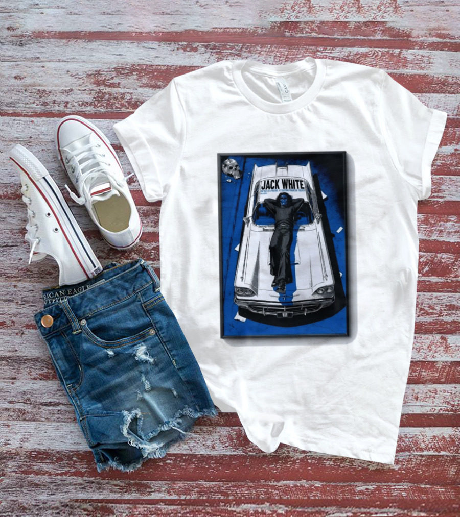 Jack White Phoenix AZ Concert October 3 2026 Classic Car And Skull T-Shirt
