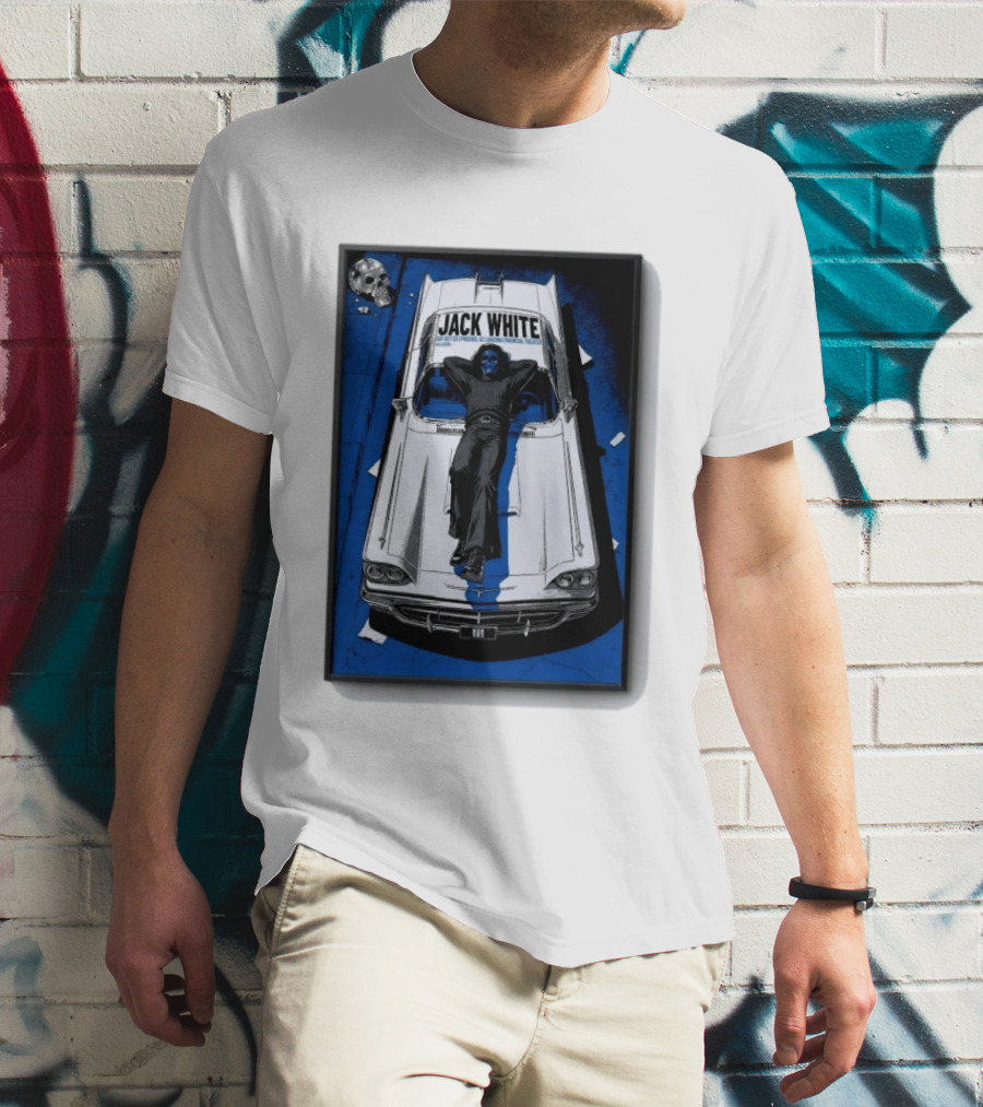 Jack White Phoenix AZ Concert October 3 2026 Classic Car And Skull T-Shirt