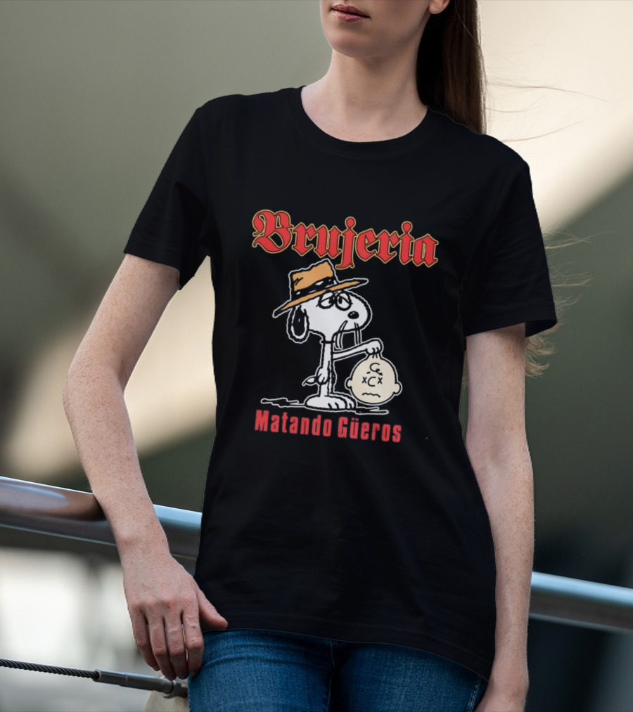 Brujeria Matando Güeros Snoopy Bootleg Metal Band Hat T-Shirt