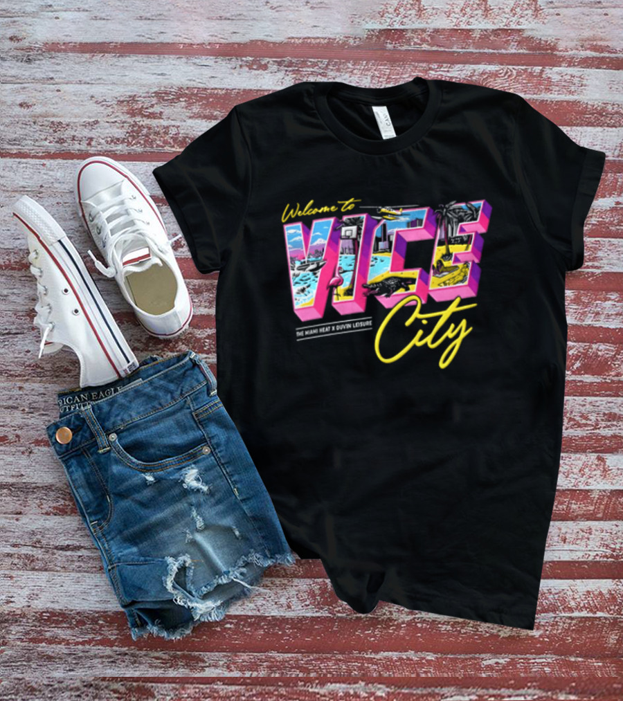 Welcome To Vice City Court Culture X Duvin Postcard T-Shirt