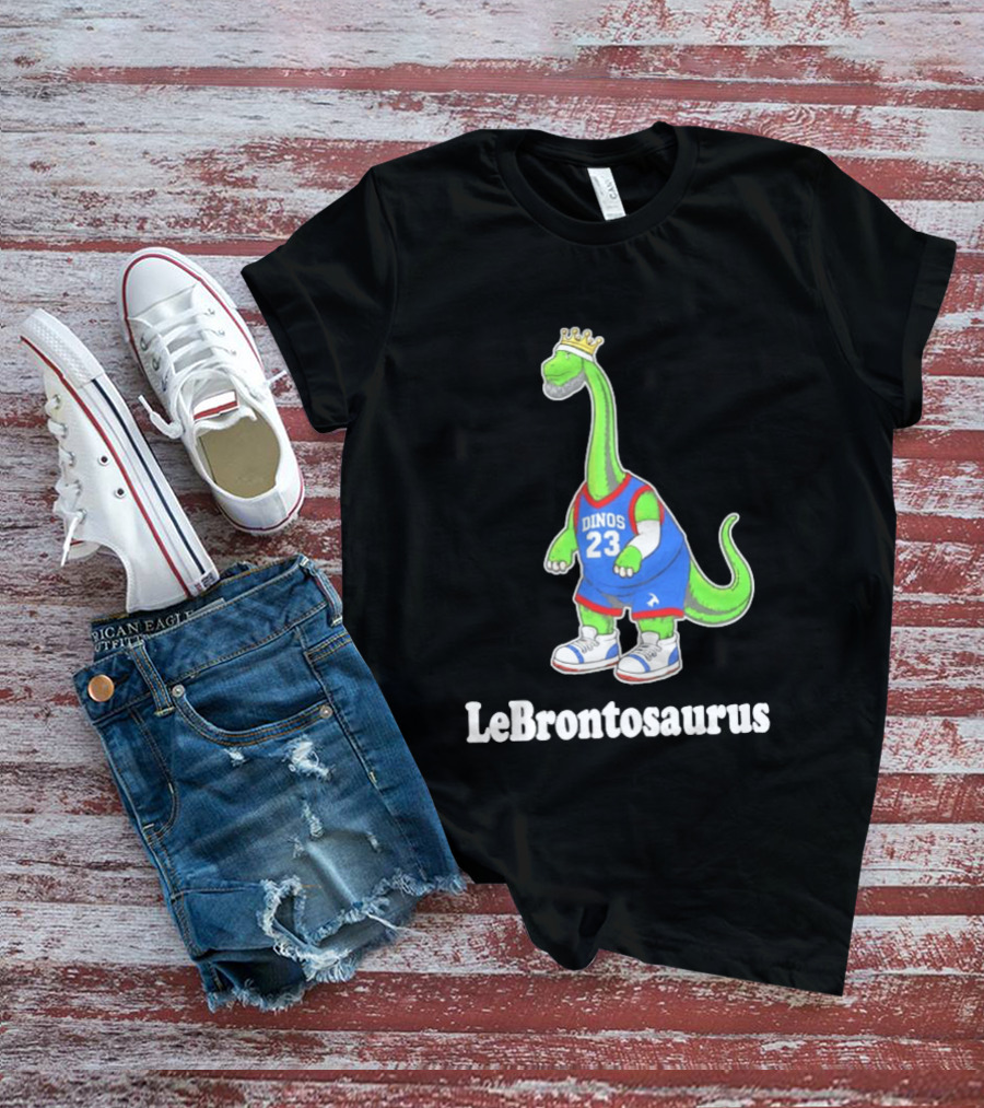 LeBrontosaurus 23 Dinos Dinosaur Basketball Crown Basketball T-Shirt