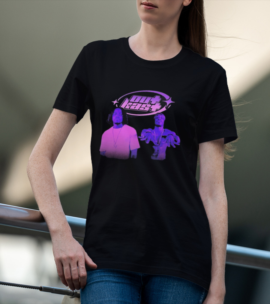Outkast Big Boi André 3000 Purple Style Iconic Duo T-Shirt