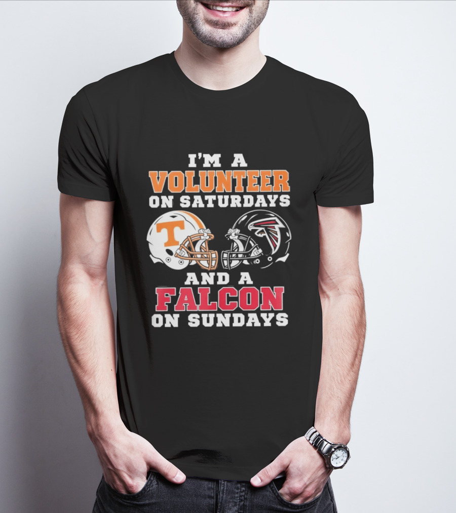 I'm A Volunteer On Saturdays Tennessee Fan Falcons Supporter On Sundays T-Shirt