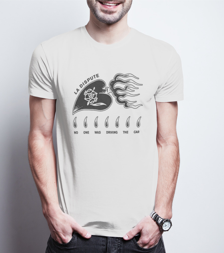 La Dispute Burning Heart Orchid Flame Crying T-Shirt