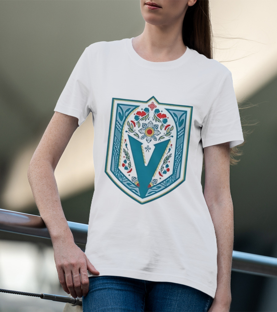 Vegas Golden Knights Floral Crest OneRealm V T-Shirt