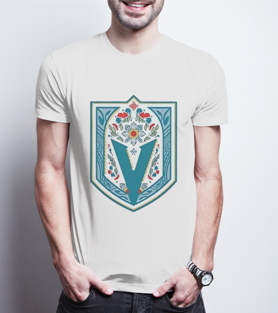 Vegas Golden Knights Floral Crest OneRealm V T-Shirt