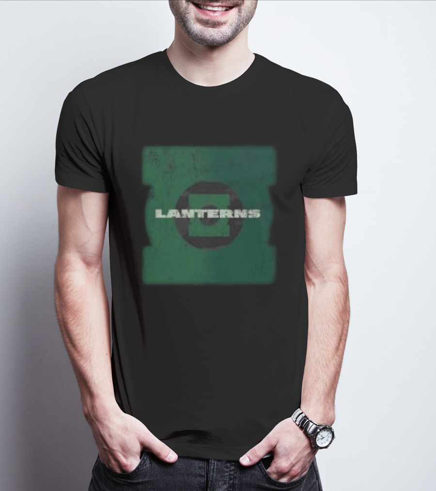 Dc Shop Lanterns Black Camo Green T-Shirt