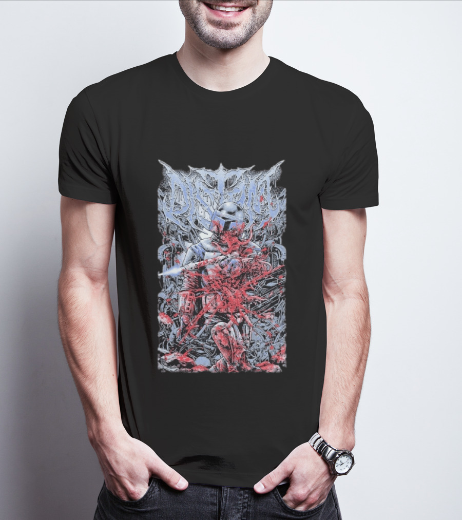 Distant Bounty Hunter Star Wars Metal T-Shirt
