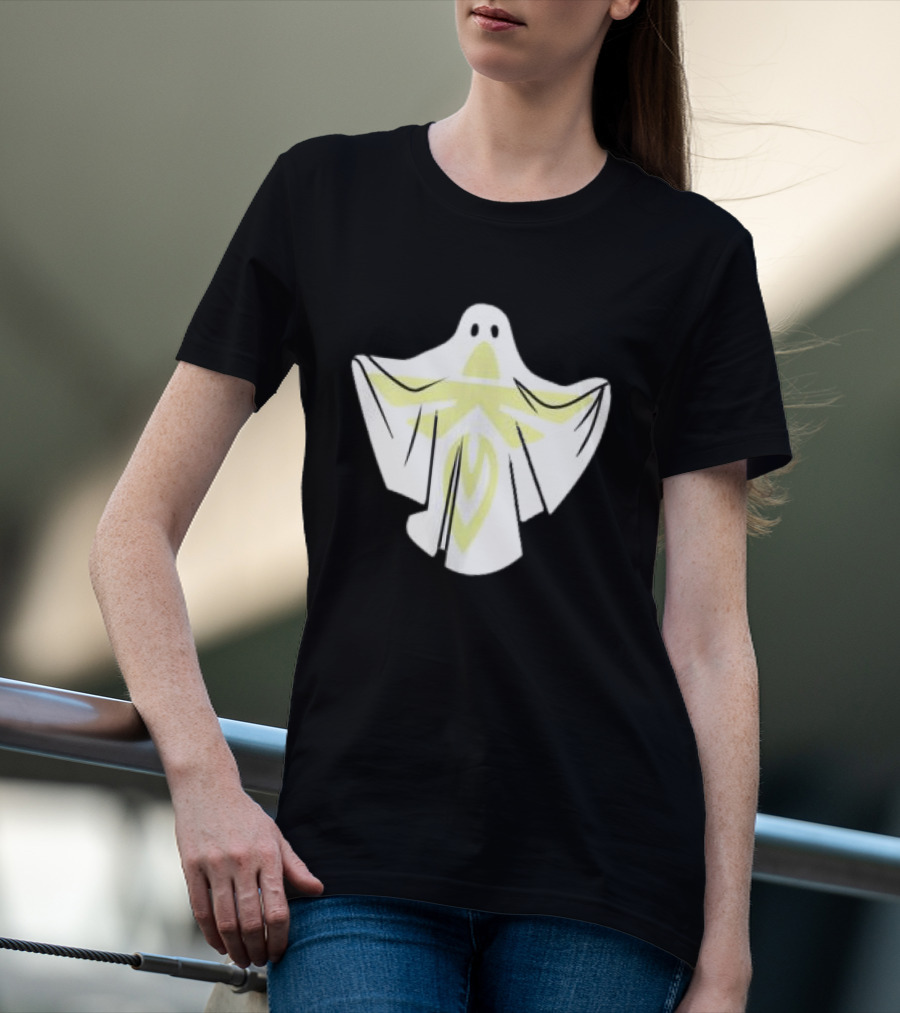 Firefly Store White Blue Ghost Halloween Space T-Shirt