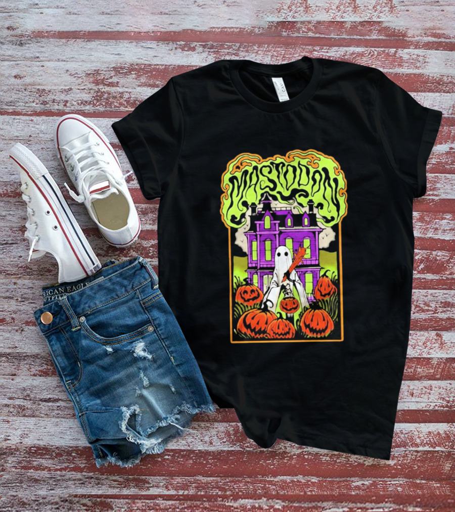 Mastodon Haunted Mansion Pumpkin Patch Halloween 2026 T-Shirt