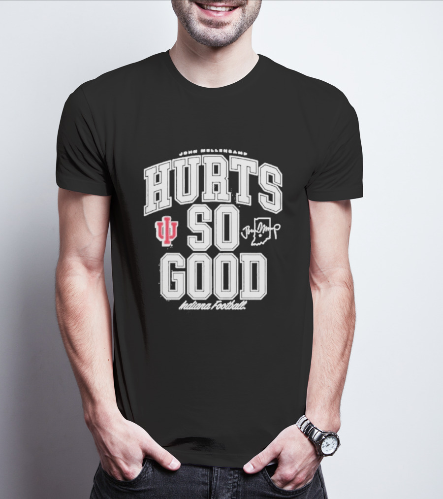 Original IU Football John Mellencamp Hurts So Good Hoosiers Indiana T-Shirt