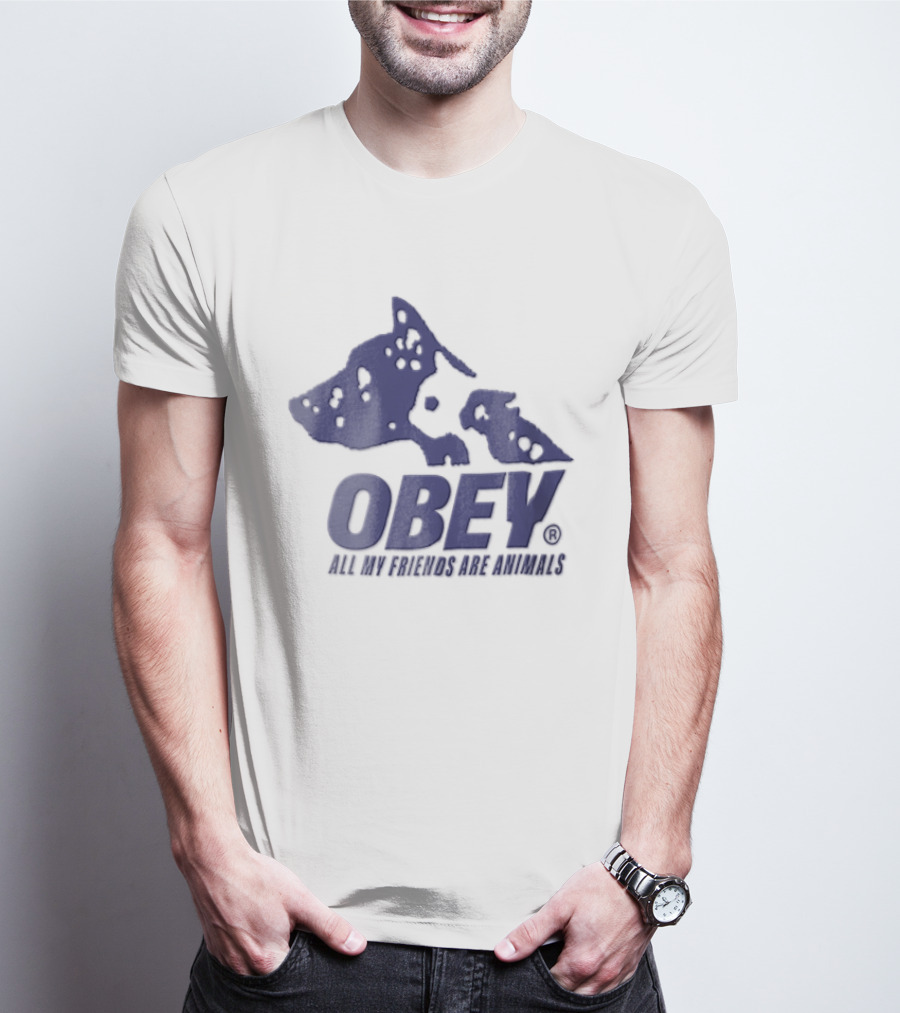 Obey All My Friends Are Animals Dog T-Shirt