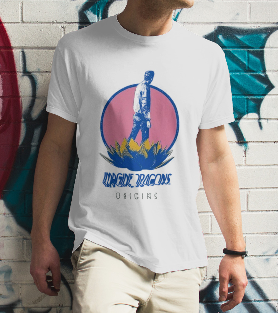 Imagine Dragons Origins Lotus Inverted Pink Circle T-Shirt