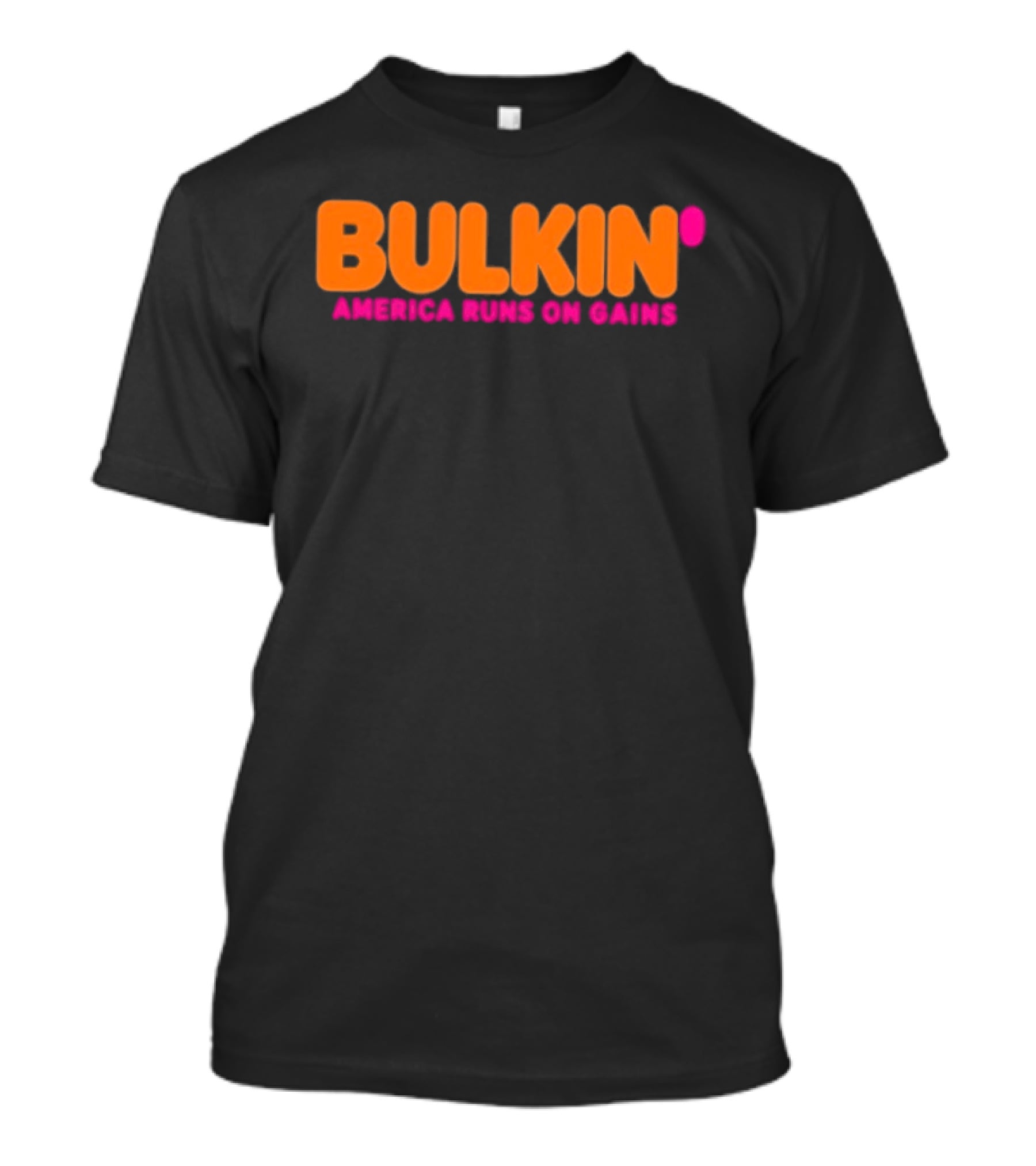 Bulkin America Runs On Gains Fitness Gym Motivation T-Shirt