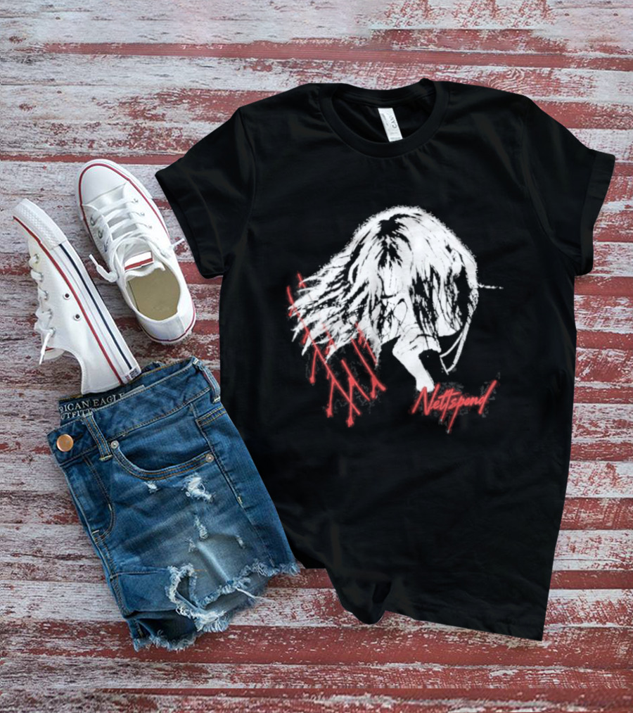 Nettspend Early Life Crisis Slash White And Red Sketch T-Shirt