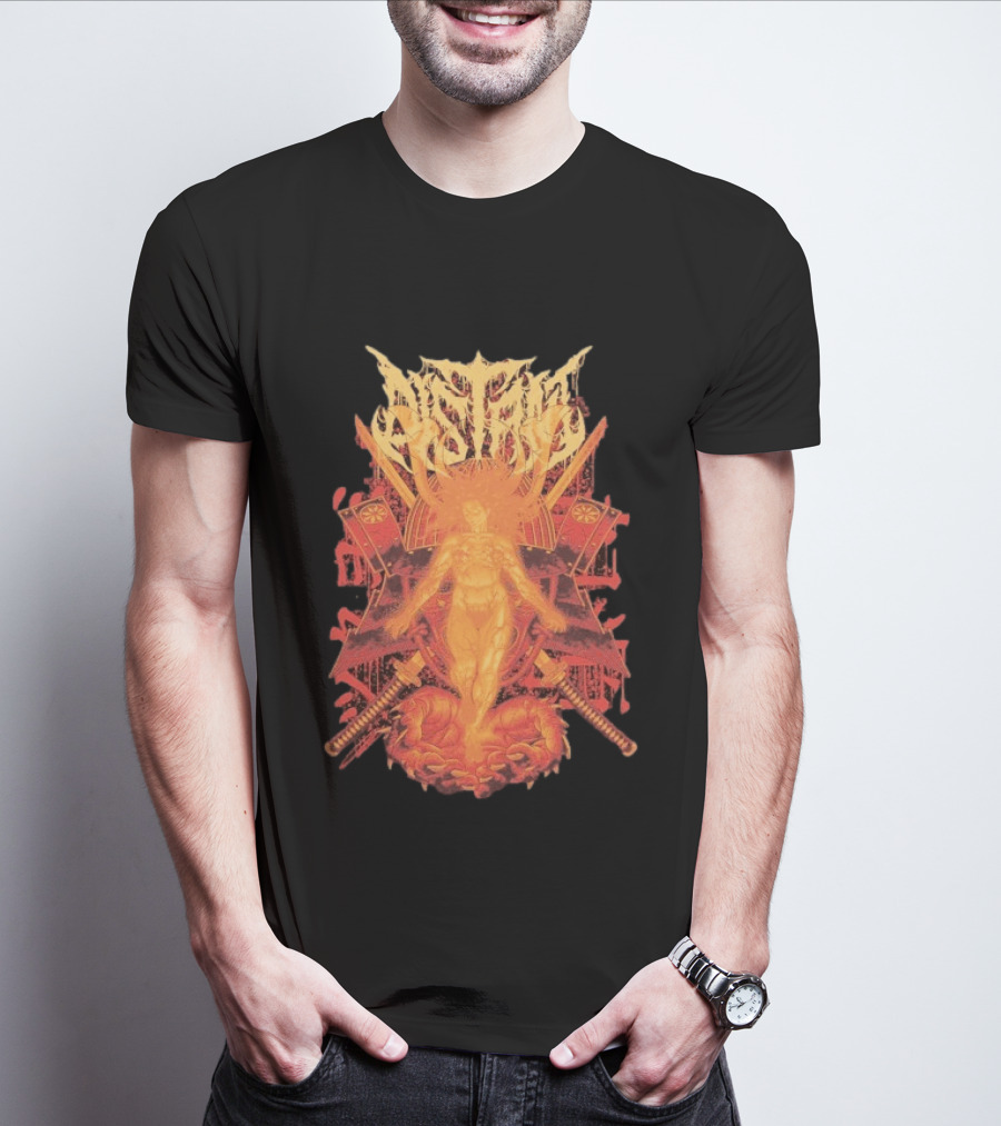 Distant Burning Daath Fiery Angelic Warrior And Swords With Flaming Sun Aesthetic T-Shirt