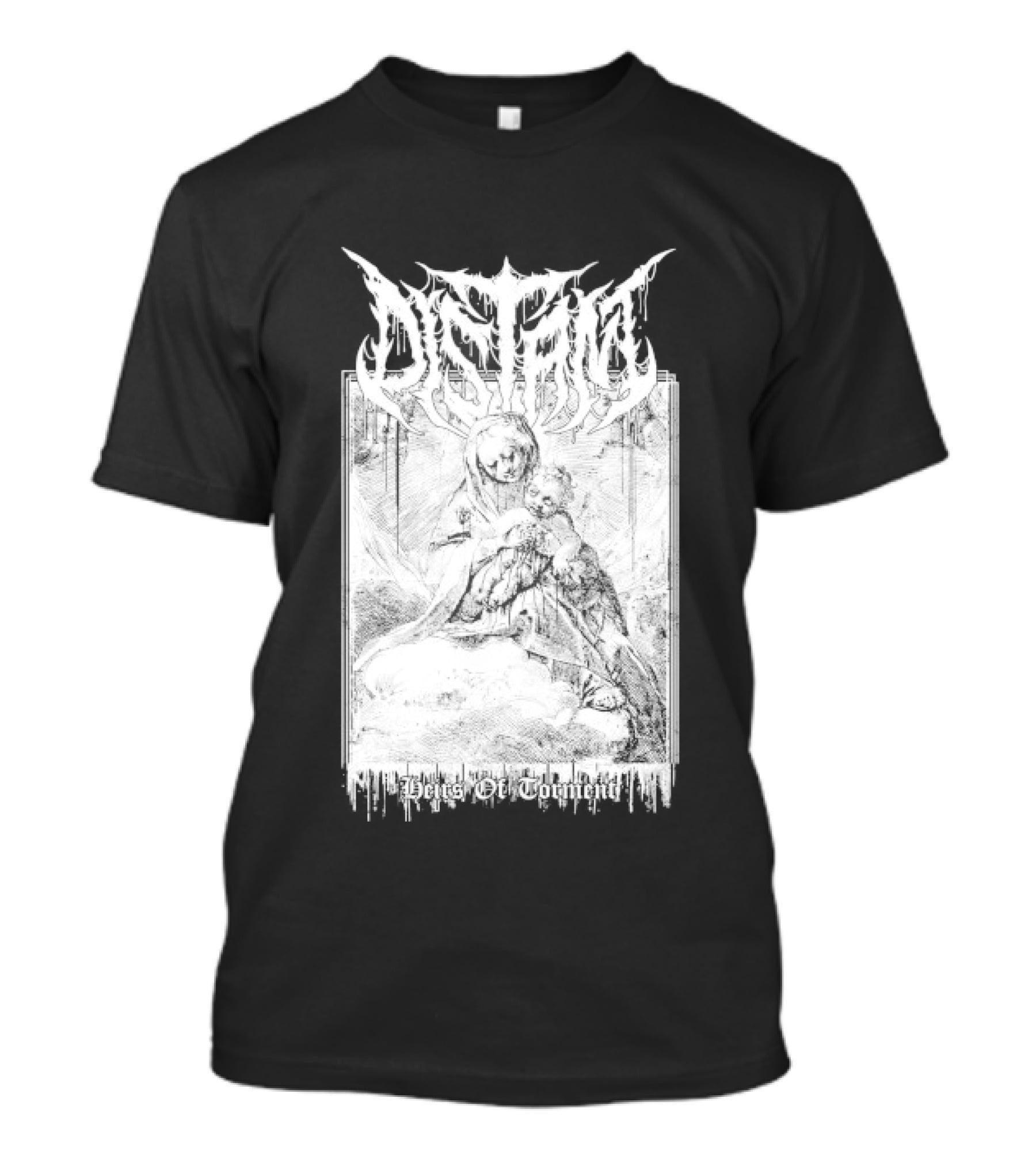 Distant Heirs Of Torment Angelic Figure Holding Sword Fantasy T-Shirt