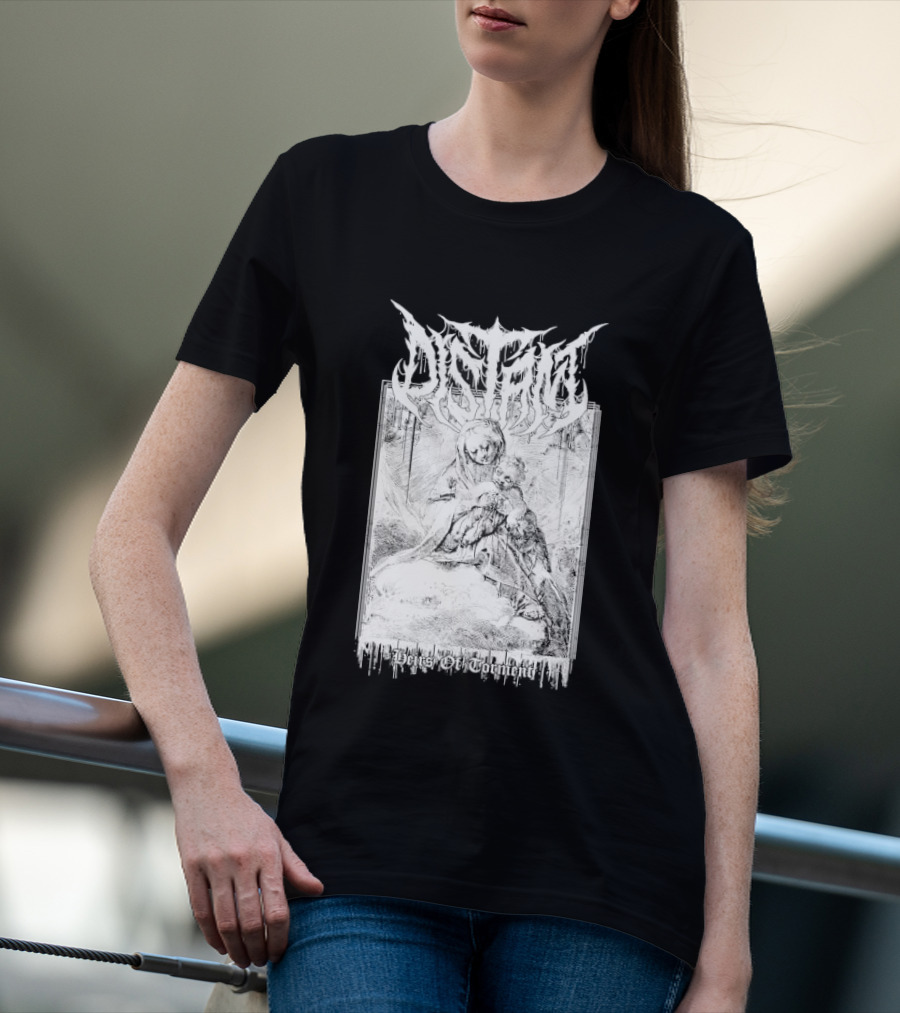 Distant Heirs Of Torment Angelic Figure Holding Sword Fantasy T-Shirt