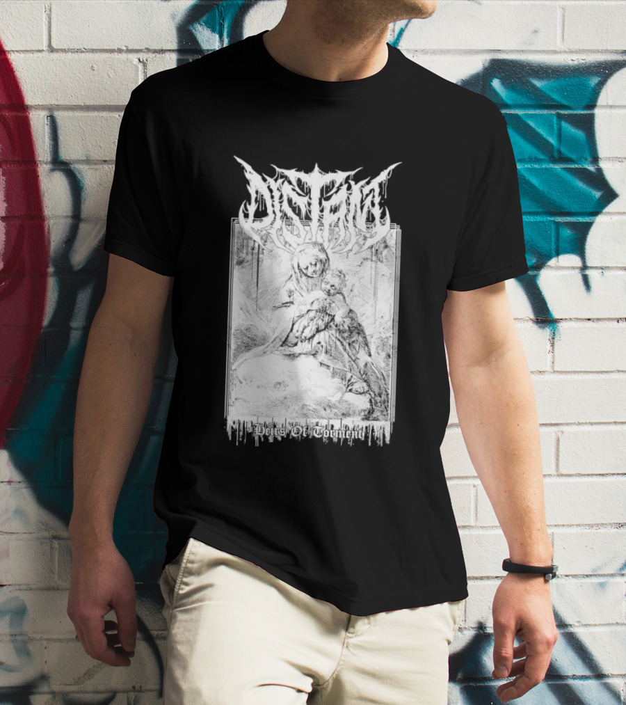 Distant Heirs Of Torment Angelic Figure Holding Sword Fantasy T-Shirt