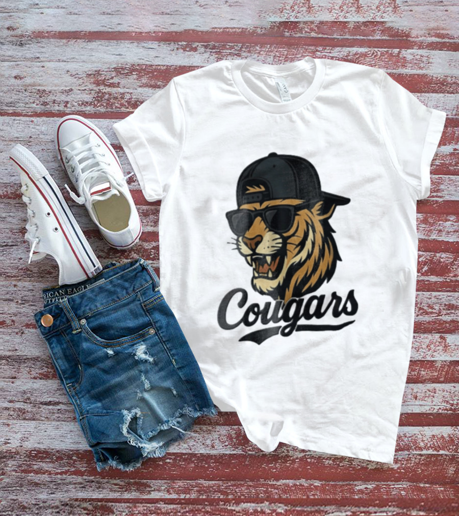Cougars Tiger Sunglasses Baseball Cap Swagger T-Shirt