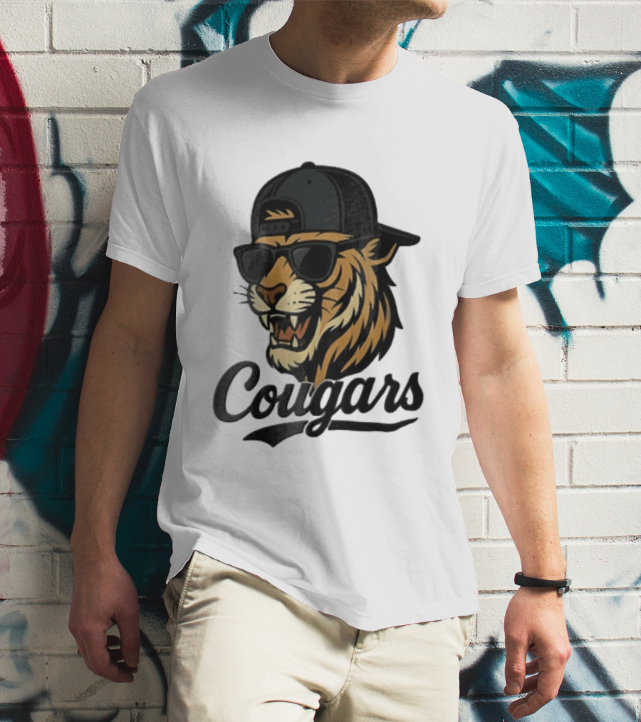 Cougars Tiger Sunglasses Baseball Cap Swagger T-Shirt