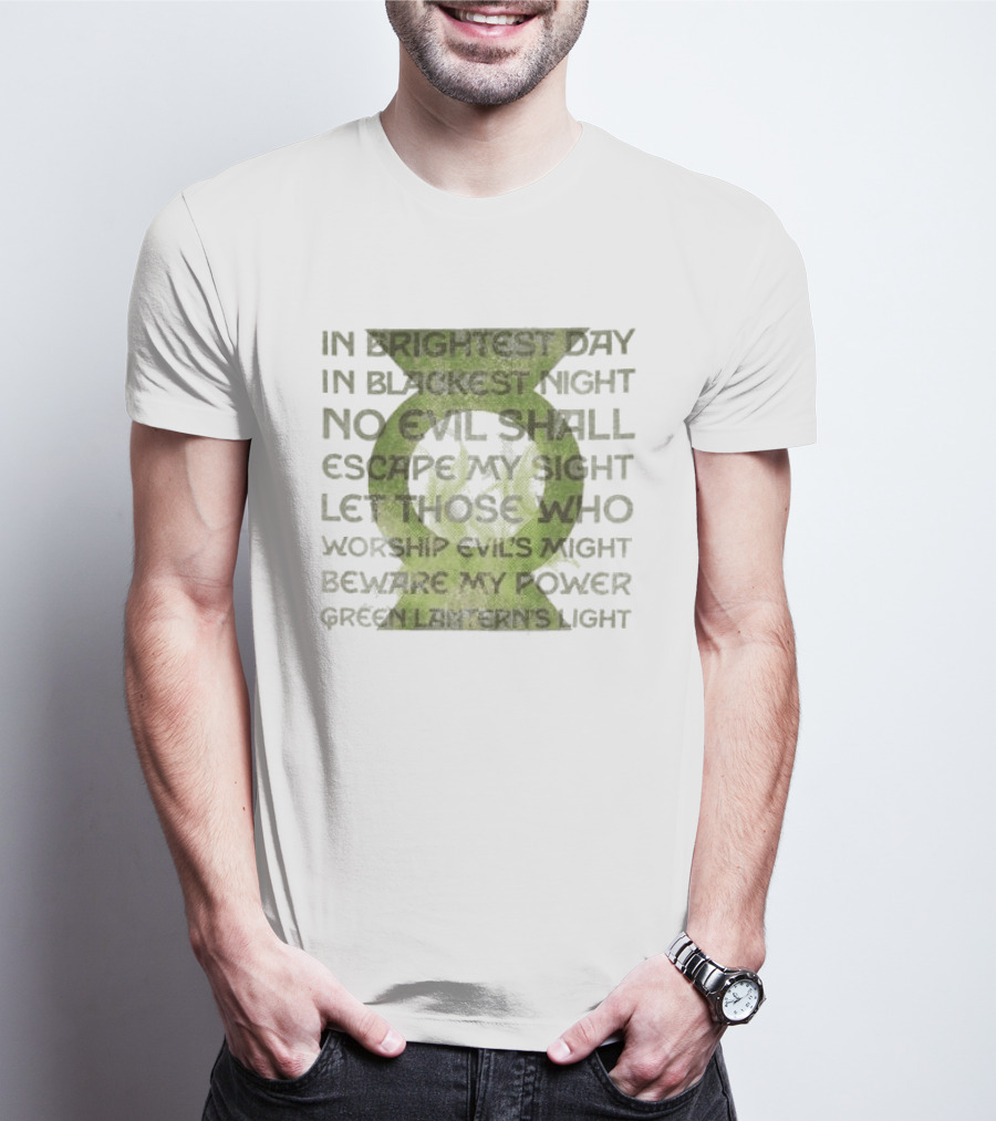 Heroes Villains Store Green Lantern's Oath In Brightest Day In Blackest Night No Evil Shall Escape Green Lantern's Light T-Shirt