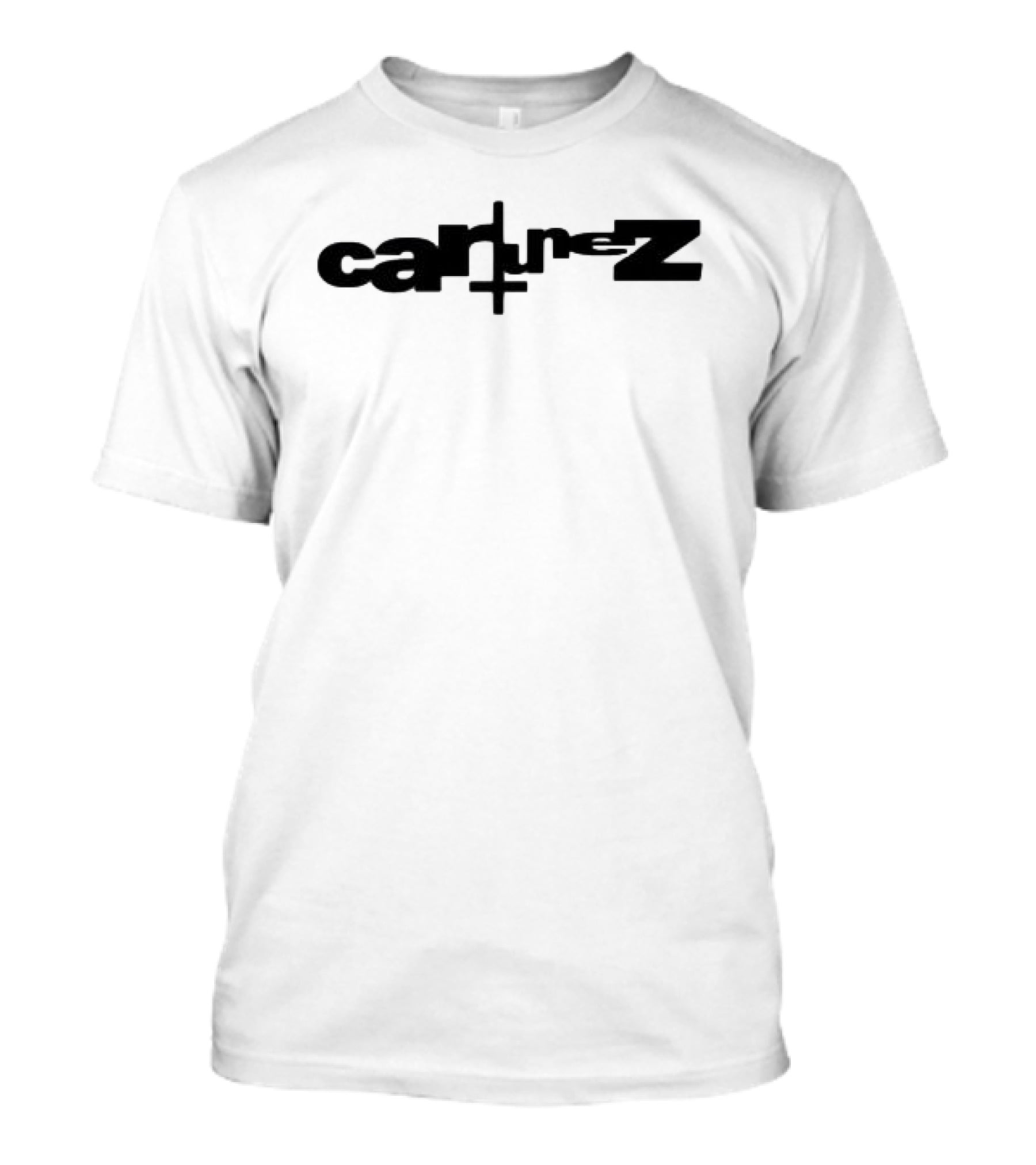 Ken Carson Store Cartunez White Zip Up Cross T-Shirt
