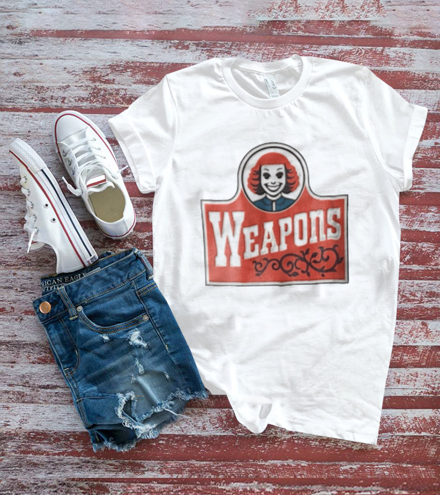 Weapons Little Audrey Face Red Whimsical Playful T-Shirt