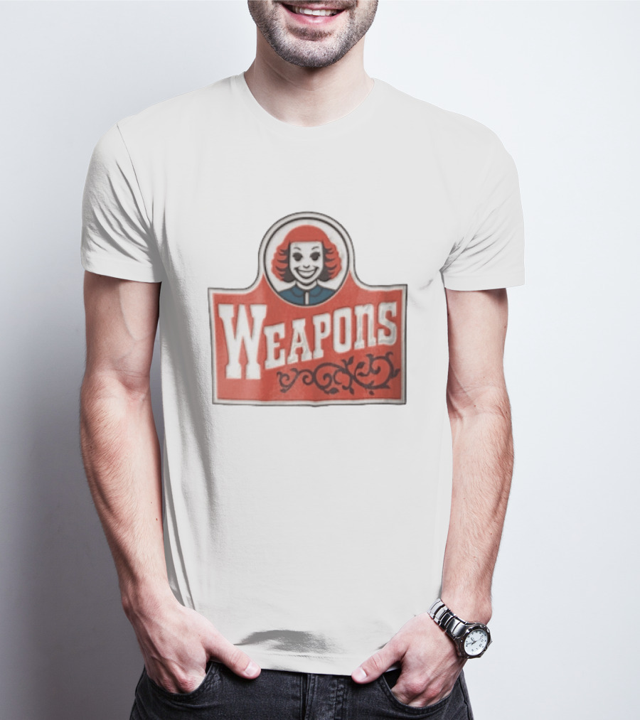 Weapons Little Audrey Face Red Whimsical Playful T-Shirt