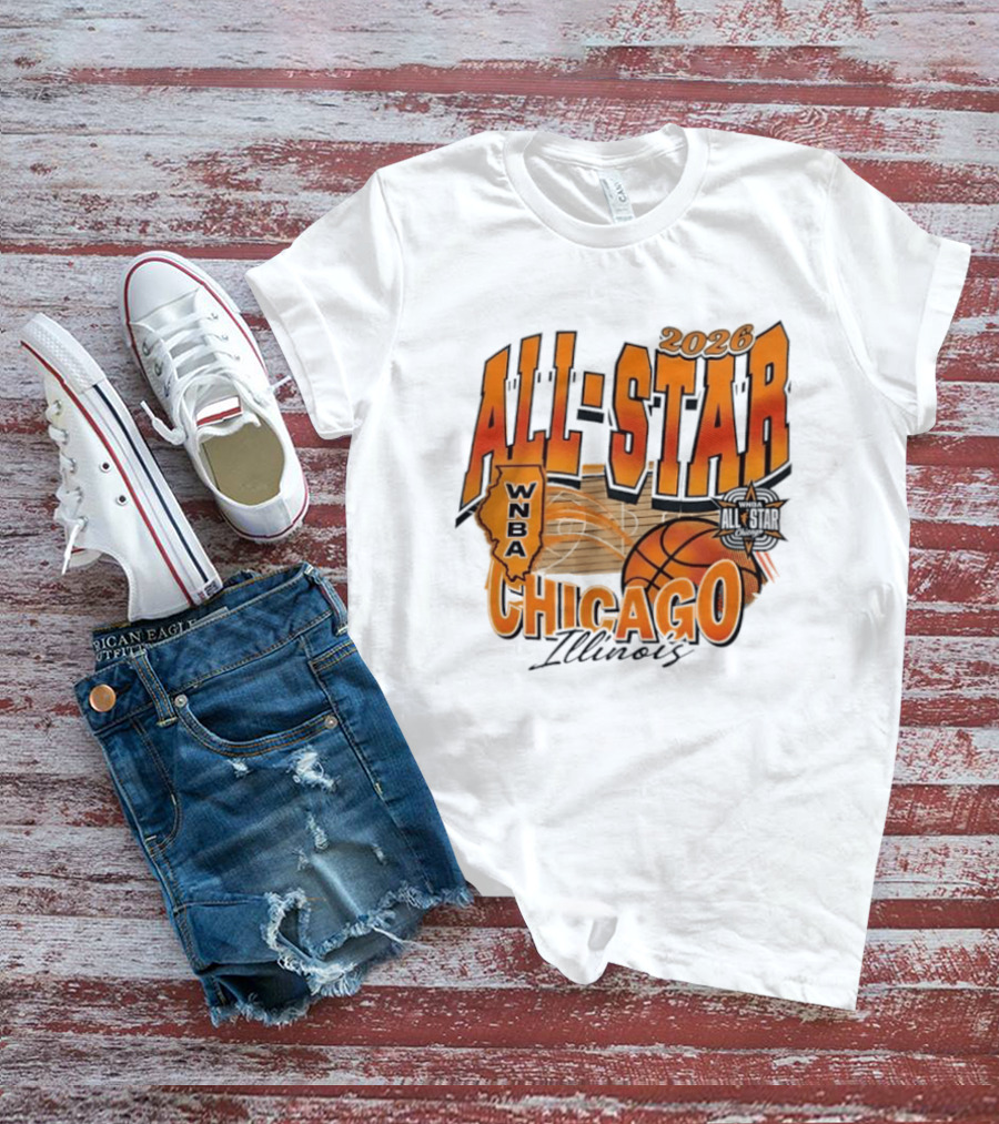 WNBA All Star 2026 Chicago Illinois Basketball Event T-Shirt