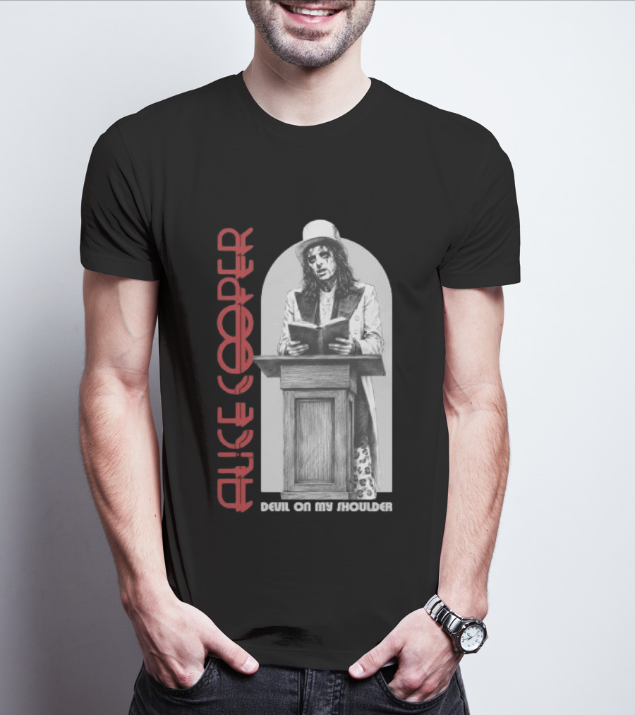 Alice Cooper Devil On My Shoulder Classic Rock Merchandise T-Shirt