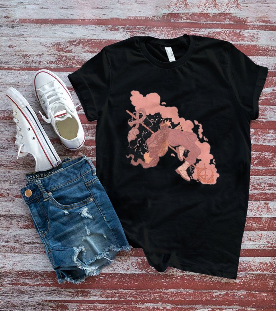 Demon Hunter Exile Warrior Art With Sword And Abstract T-Shirt