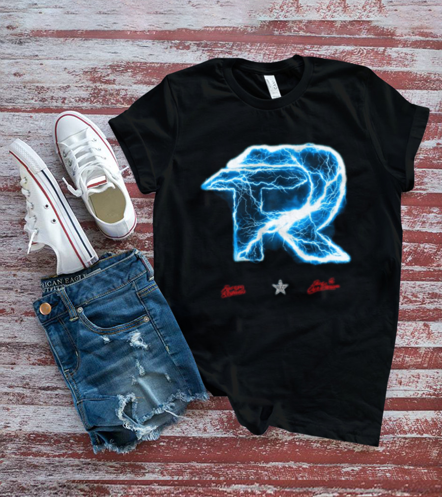 Fuerza Regida Lightning R Blue Electric Energy T-Shirt