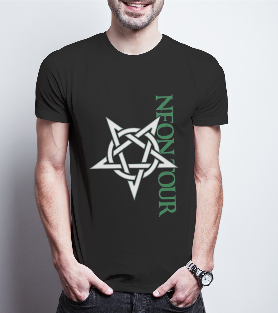 Neon Tour Interscope Store Face Burn Star T-Shirt