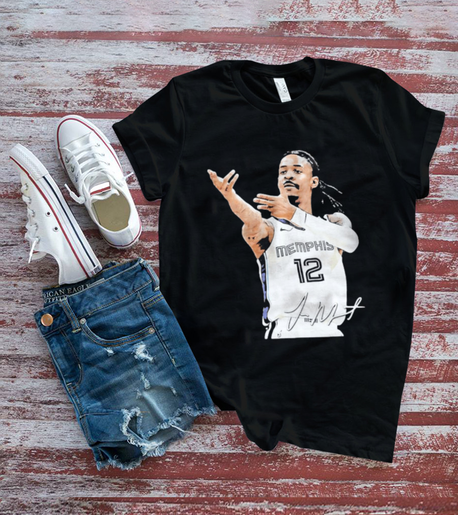 Ja Morant Memphis Grizzlies 12 Basketball Star Signature Edition 2026 T-Shirt