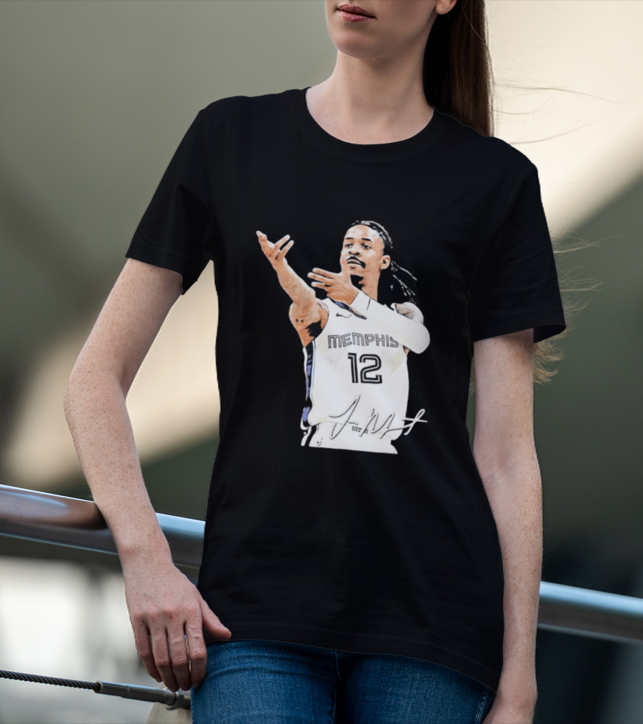 Ja Morant Memphis Grizzlies 12 Basketball Star Signature Edition 2026 T-Shirt