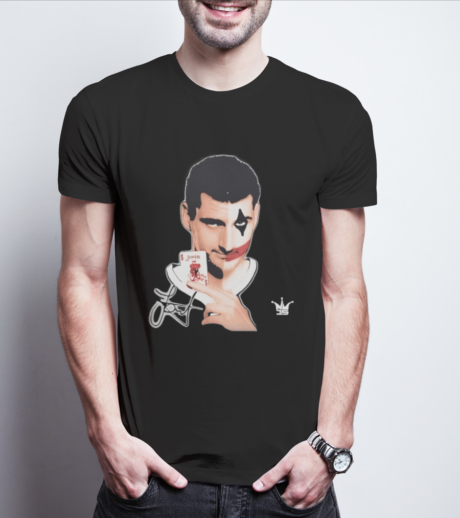 Joker Face Nikola Jokic Playing Card Denver Nuggets T-Shirt