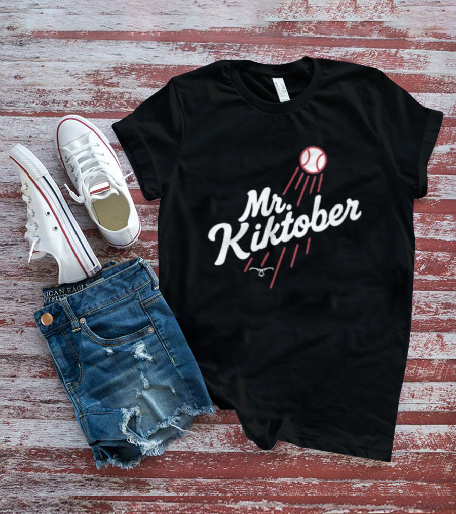 Kiké Hernández Mr Kirktober Los Angeles Dodgers Baseball T-Shirt