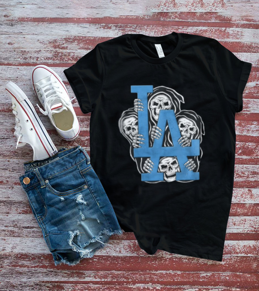 MLB Los Angeles Dodgers LA Four Grim Reapers Holding T-Shirt