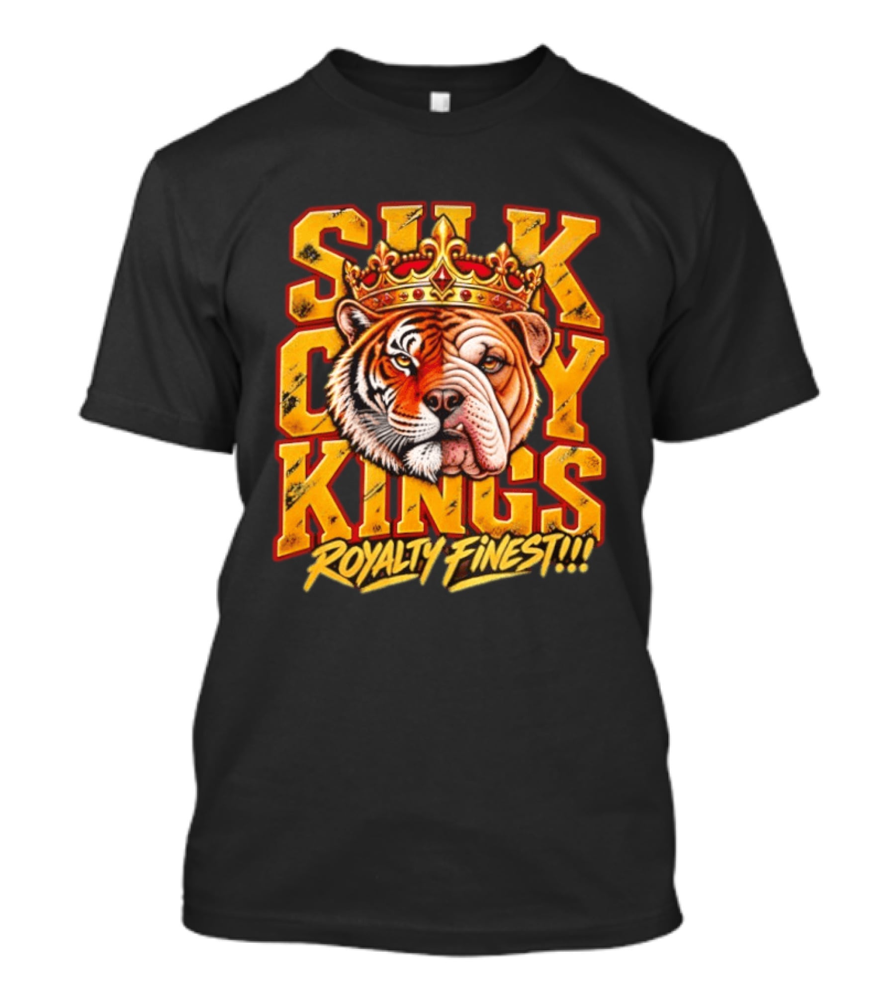 Silk City Kings Royalty Finest Regal Tiger Bulldog Duo T-Shirt