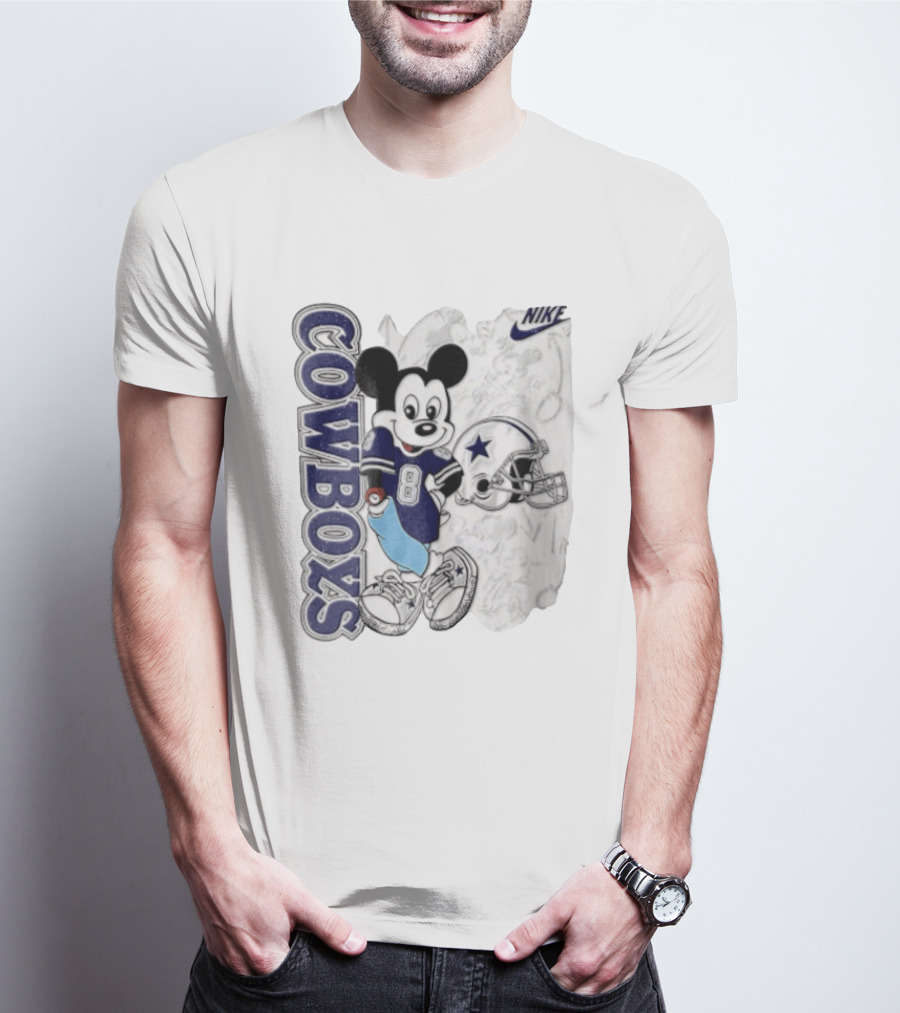 Cowboys Mickey Mouse 8 Football Jersey Cartoon Nike T-Shirt