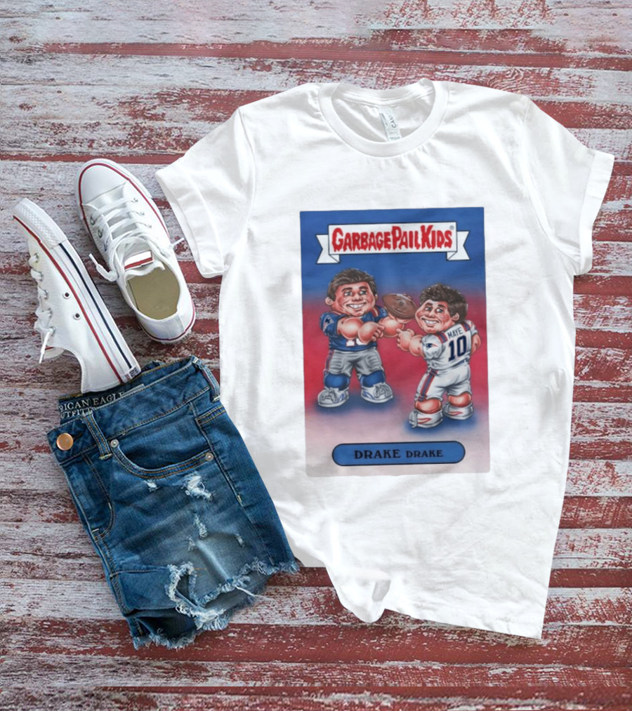 Garbage Pail Kids Drake Maye New England Patriots 10 T-Shirt