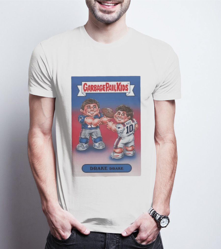 Garbage Pail Kids Drake Maye New England Patriots 10 T-Shirt