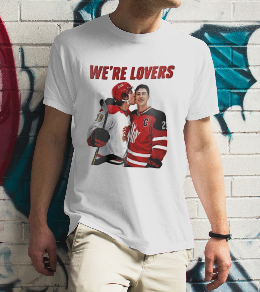 NHL Calgary Flames Matthew Tkachuk Quinn Hughes We're Lovers T-Shirt
