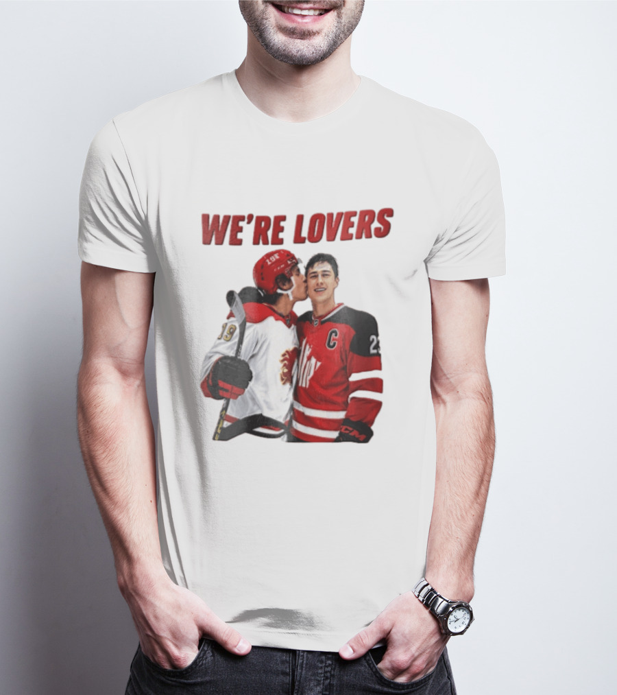 NHL Calgary Flames Matthew Tkachuk Quinn Hughes We're Lovers T-Shirt